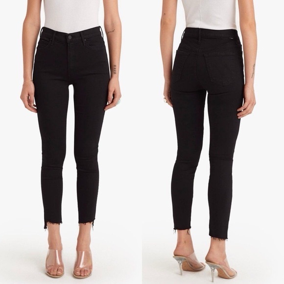 Mother Stunner Zip Ankle Step Fray in Not Guilty Black - Picture 1 of 7